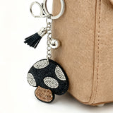 Fashion hot diamond mushroom keychain bag pendant tassel classy sense of light luxury decorative pendant
