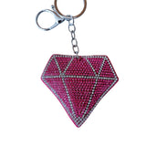 Cross-border hot-selling korean velvet diamond-encrusted women's bag pendant fashion sparkling rhinestone leather velvet keychain