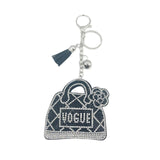 Cross-border hot-selling letter full diamond bag keychain fashion girl rhinestone tassel pendant hot diamond clothing accessories
