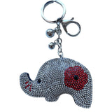 Cross-border hot-selling elephant keychain korean velvet diamond-encrusted animal bag hanging key chain commemorative small gift