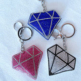 Cross-border hot-selling korean velvet diamond-encrusted women's bag pendant fashion sparkling rhinestone leather velvet keychain