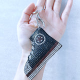 Korean velvet canvas shoe keychain - trendy accessory for students, sneaker fan peripherals, backpack charm