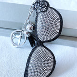 Korean velvet perfume bottle eyeglass keychain - vintage artistic series bag charm - exquisite fashion bag accessory