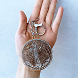 Fashion hot diamond keychain sailboat anchor luggage pendant business bag flight travel anchor anti-lost key chain