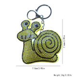 Korean velvet snail keychain - slow living themed accessories - healing bag charm & portable keepsake