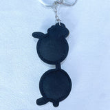 Cross-border exclusive: camellia eyeglass keychain - korean velvet, japanese retro style, exquisite & artistic bag charm