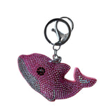 Creative cartoon cute fish keychain - korean velvet rhinestone animal keyring bag charm