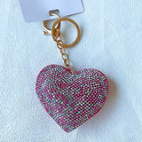 Xiaoxiangfeng heart hot diamond leather keychain fashion keychain pendant velvet diamond bag pendant wholesale