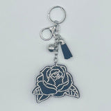 New diamond-studded rose keychain fashion bag charm tassel metal creative accessory - hot seller for cross-border e-commerce