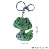 Snake s-shaped hot diamond keychain korean velvet diamond-encrusted zodiac pendant stylish mysterious animal luggage accessories