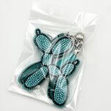 New diamond-studded balloon dog keychain - cartoon bag charm, creative accessory, cross-border hot seller