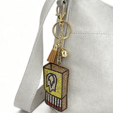Cross-border hot-selling full diamond matchbox keychain fashion girl bag pendant rhinestone tassel fashion style jewelry hanging