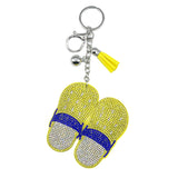 Hot diamond slippers keychain diamond-encrusted tassel pendant fashion bag accessories cross-border live broadcast hot-selling model