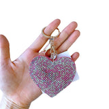Xiaoxiangfeng heart hot diamond leather keychain fashion keychain pendant velvet diamond bag pendant wholesale
