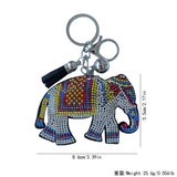 Cross-border key pendant cute elephant diamond-encrusted hot diamond keychain pendant creative cartoon small gift wholesale