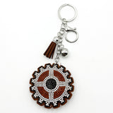 Diamond-studded gear keychain - european & american style tassel metal charm - bag accessory - cross-border hot seller