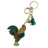 New arrival diamond-encrusted big cock keychain creative bag pendant tassel metal fashion accessories cross-border hot sale