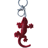 Cross-border hot-selling red lizard keychain korean velvet hot diamond exotic pet luggage hanging accessories stylish pants chain accessories