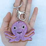 Octopus keychain, korean velvet multi-claw pants chain pendant, smart ocean style luggage accessories