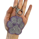 European and american popular bear paw cat claw keychain butterfly cat dog korean velvet rhinestone cartoon animal bag pendant