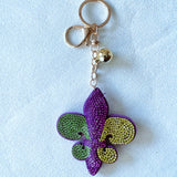 Cross-border hot seller: chrome hearts-style floral keychain - dark aesthetic bag charm - trendy punk accessories