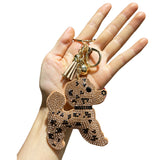 Puppy bag hanging cross-border hot selling korean velvet hot diamond keychain tassel diamond-encrusted women's long-eared dog bag accessories