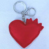 Bestselling crown heart keychain - korean velvet double element diamond-studded sweet & cool style boxed gift