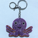 Octopus keychain, korean velvet multi-claw pants chain pendant, smart ocean style luggage accessories