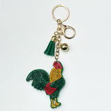 New arrival diamond-encrusted big cock keychain creative bag pendant tassel metal fashion accessories cross-border hot sale
