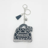 Cross-border hot-selling letter full diamond bag keychain fashion girl rhinestone tassel pendant hot diamond clothing accessories