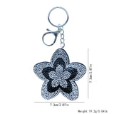 Korean velvet purple gold flower keychain - a literary enthusiast's accessory, elegant style bag charm, and portable accessory