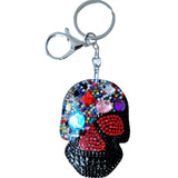 Halloween korean velvet skull keychain - punk style bag charm - trendy & unique accessories