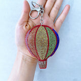 New diamond-studded korean velvet hydrogen balloon keychain pendant - wholesale for women's handbags and car accessories