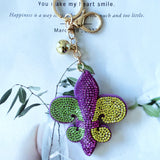 Cross-border hot seller: chrome hearts-style floral keychain - dark aesthetic bag charm - trendy punk accessories