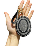 Letter bag hanging korean velvet inlaid diamond ultra-light shiny english letter keychain school bag accessories car pendant wholesale