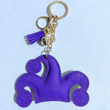 Clown hat hotfix rhinestone keychain, korean velvet christmas hat charm, party styling creative gift bag accessories