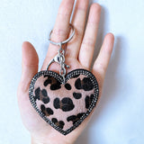 Cross-border hot style cut out heart keychain korean velvet hot diamond bag decoration simple trendy style key chain