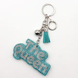 Hot diamond the queen keychain diamond-encrusted tassel bag pendant fashion girl jewelry pendant
