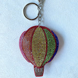 New diamond-studded korean velvet hydrogen balloon keychain pendant - wholesale for women's handbags and car accessories
