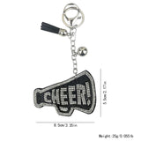 Cross-border creative sports meeting sports competition small souvenir korean velvet hot diamond cheer keychain bag accessories