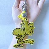 Cartoon anime bird keychain - cute yellow bird ip style bag chain pendant accessory