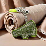 Cross-border creative sports meeting sports competition small souvenir korean velvet hot diamond cheer keychain bag accessories