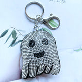 Korean velvet ghost keychain - halloween themed fun & quirky bag charm for lovers