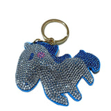 Unicorn keychain - korean velvet diamond-studded soft bag charm - cross-border hot seller - cartoon animal luggage charm wholesale