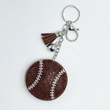 New arrival hot diamond baseball keychain diamond-encrusted tassel pendant fashion sports style bag accessories