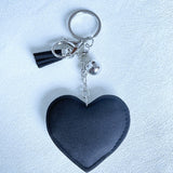Korean velvet faith heart keychain - luxury inspirational blessed bag charm - car interior blessing ornament