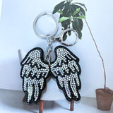 Korean velvet angel wing keychain - minimalist style for the artsy soul, fresh and chic bag charm