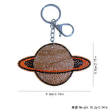 Planet universe hot diamond keychain korean velvet diamond starry sky pendant trendy stylish men's and women's jewelry accessories