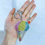 Cross-border hot-selling ice cream bag pendant fashion korean velvet hot diamond milk tea cup keychain