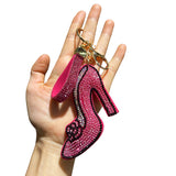 New arrivalfashion high heels korean velvet hot diamond bag pendant fashion women's shiny keychain car pendant